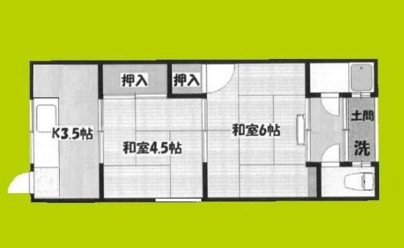 協和ハウス(2K/1階)の間取り写真