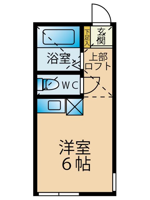 ユナイト宮前平セルシウスの輝き(ワンルーム/2階)の間取り写真