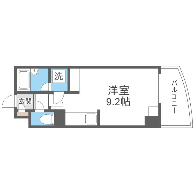 TEINE1・4MS(ワンルーム/8階)の間取り写真