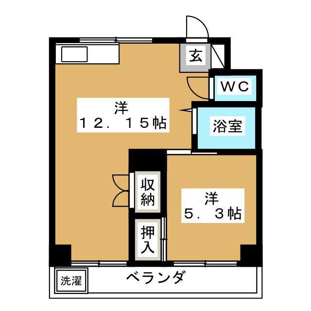 フローラ9(1LDK/4階)の間取り写真