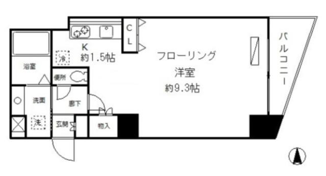 ドゥーエ青物横丁(1K/1階)の間取り写真