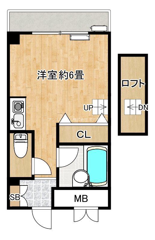 ソニア池浦(ワンルーム/4階)の間取り写真
