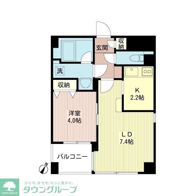 ルボラパン行人坂(1LDK/3階)の間取り写真