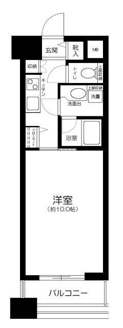 アヴァンティーク銀座2丁目(1K/7階)の間取り写真