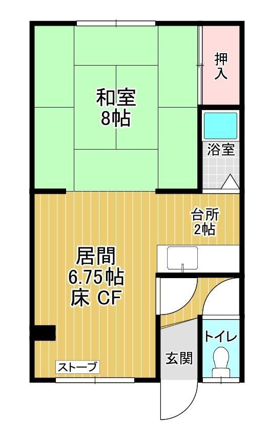 小野マンション(1LDK/1階)の間取り写真