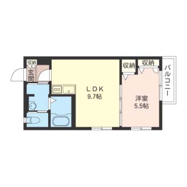 ソラーナ・メゾン(1LDK/2階)の間取り写真