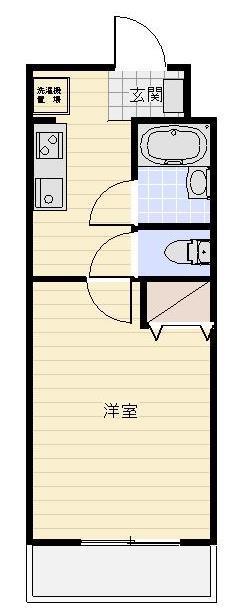 エザンス(1K/5階)の間取り写真