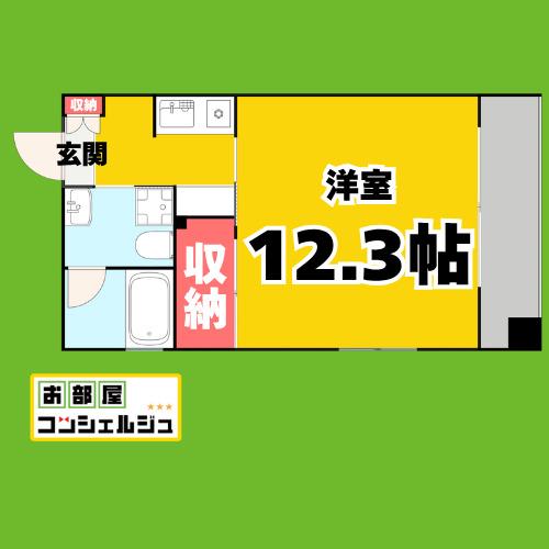 リバーフロントレジデンス(1K/7階)の間取り写真
