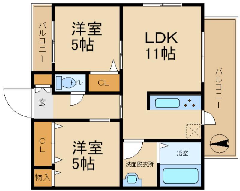 グランソワール(1SLDK/3階)の間取り写真
