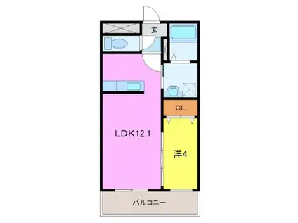 グリフィンドール(1LDK/3階)の間取り写真