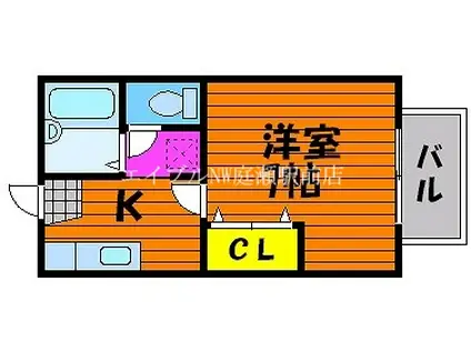 シャイン117(1K/1階)の間取り写真