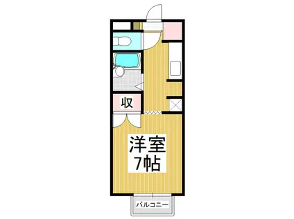 エナジーパル啓寿(1K/2階)の間取り写真
