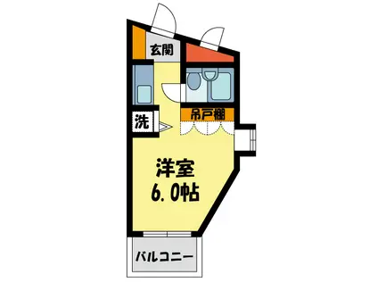 フローレンス夙川(ワンルーム/4階)の間取り写真