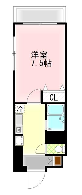 クレアトゥール松乃(1K/2階)の間取り写真