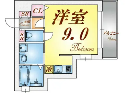 ハイマート須磨(ワンルーム/1階)の間取り写真