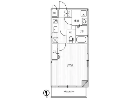 ブリランテ都島(1K/8階)の間取り写真