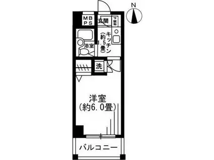 SOCIETY MIYAMAEDAIRA(1K/2階)の間取り写真