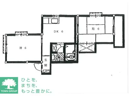 コマ・コーポ弐番館(2DK/2階)の間取り写真