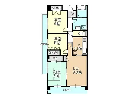 コーラルリーフ湘南(3LDK/1階)の間取り写真