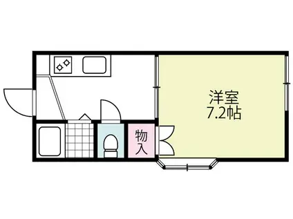 メゾン・オンブラージュ(1K/1階)の間取り写真