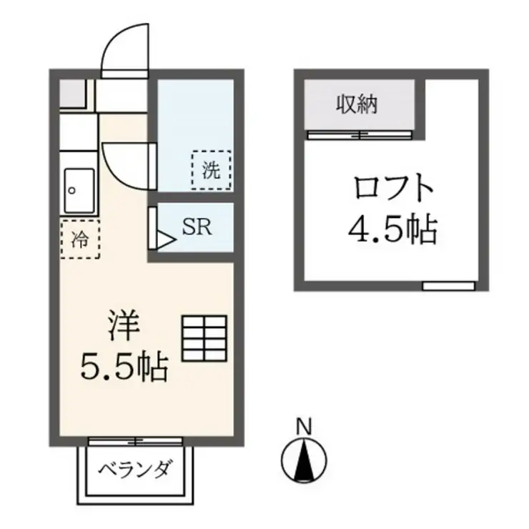 アビタシオン東伏見B 1階階 間取り