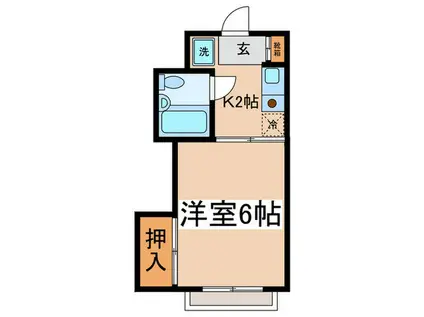 メーゾンタマⅡ(1K/1階)の間取り写真