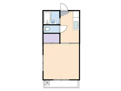 アーバンハイツ(1K/4階)の間取り写真