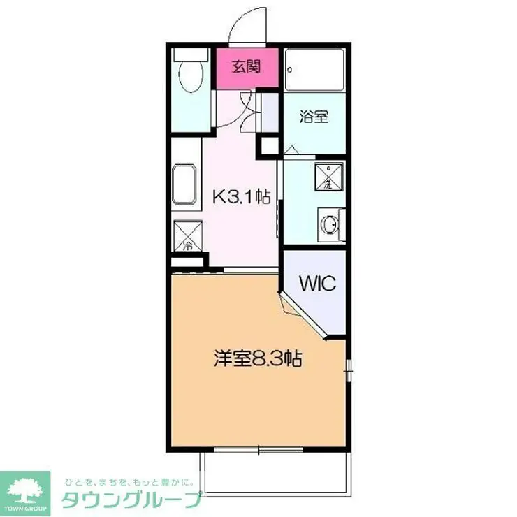 コーラルハイツB 1階階 間取り