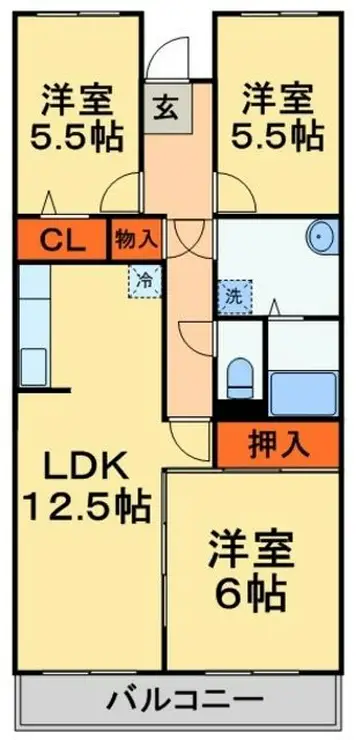 サンクレストおゆみ野 5階階 間取り