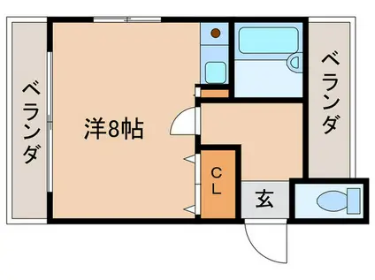 エミール志水(ワンルーム/3階)の間取り写真