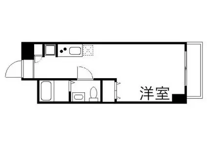 ヴェラハイツ神楽坂(ワンルーム/3階)の間取り写真