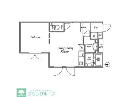 ALERO参宮橋(ワンルーム/1階)の間取り写真