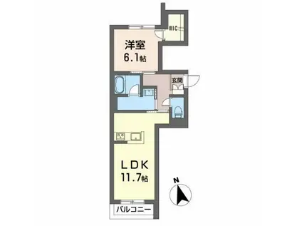 ザイテグラウベン(1LDK/1階)の間取り写真