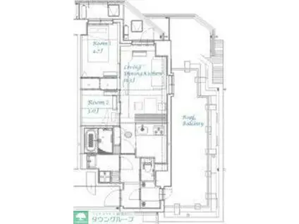 スプランディッド大島(2LDK/6階)の間取り写真