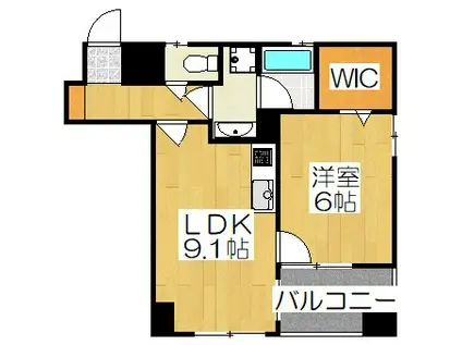 ブローニュ姉小路(1LDK/7階)の間取り写真