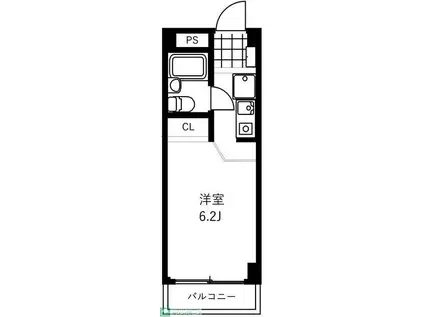 北綾瀬パークスクエア(ワンルーム/4階)の間取り写真