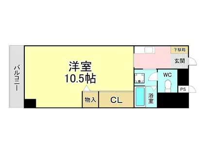 SKハイツ(1K/8階)の間取り写真