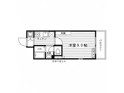 UNIETERNA多摩センター(1K/2階)の間取り写真