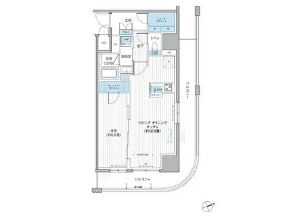 栖-すみか-浅草蔵前(1LDK/4階)の間取り写真