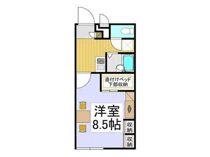 レオパレスエスポワールシャトー(1K/2階)の間取り写真