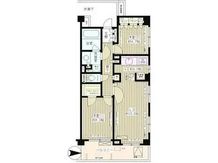 クラッサ成城(2LDK/2階)の間取り写真