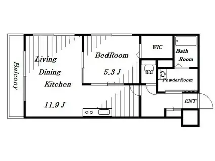 ミリアビタ大森台(1LDK/2階)の間取り写真
