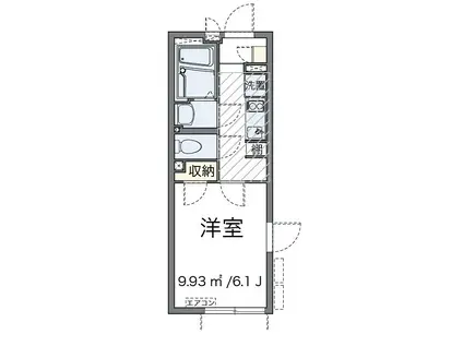 フェリス東四つ木(1K/1階)の間取り写真
