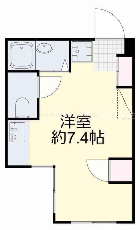 ルシエル番町(ワンルーム/1階)の間取り写真