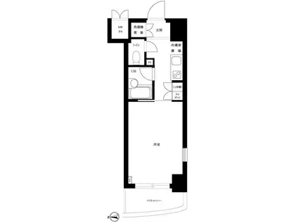 ルーブル蒲田壱番館(1K/11階)の間取り写真