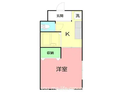 プリムラ(1K/2階)の間取り写真