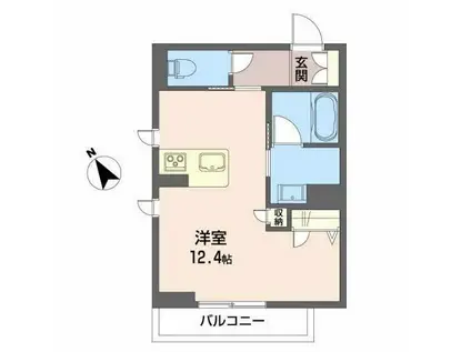 シャーメゾン ブラボー (ワンルーム/1階)の間取り写真