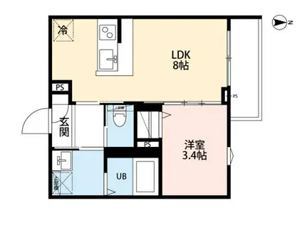 ROBOT HOME 西大宮II(1LDK/2階)の間取り写真