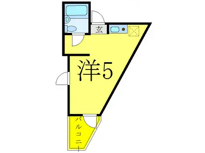 エマーレ赤羽西(ワンルーム/2階)の間取り写真