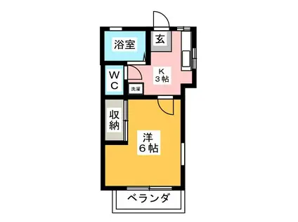 フェザーコーポ(1K/2階)の間取り写真